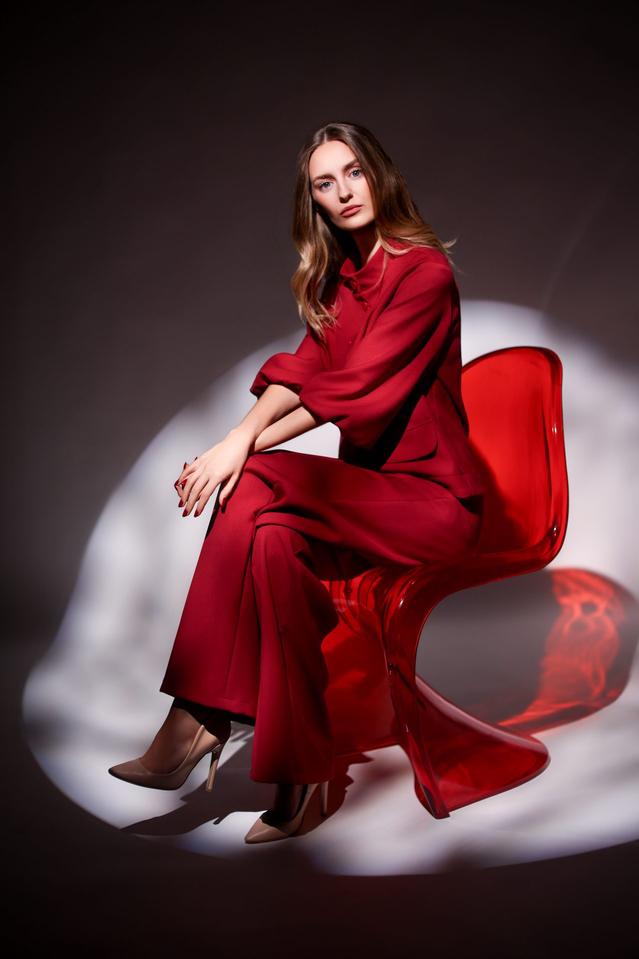 Derinys "AMANDA" (tamsiai raudonas) - Image 3