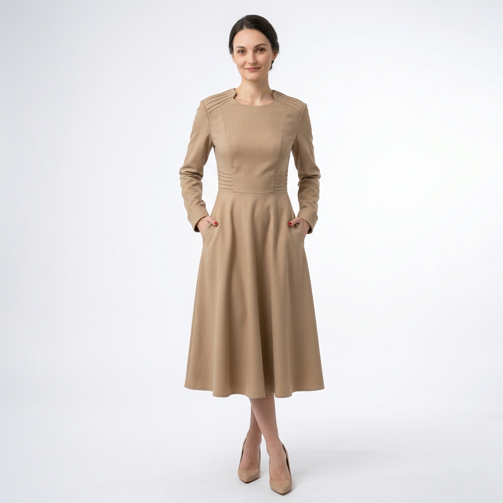 Suknelė "VINCA" (beige) - Image 2