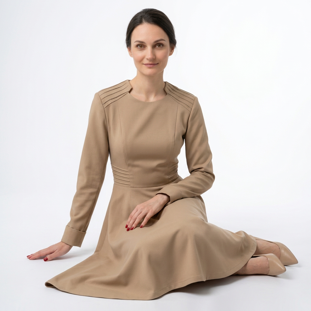 Suknelė "VINCA" (beige) - Image 3