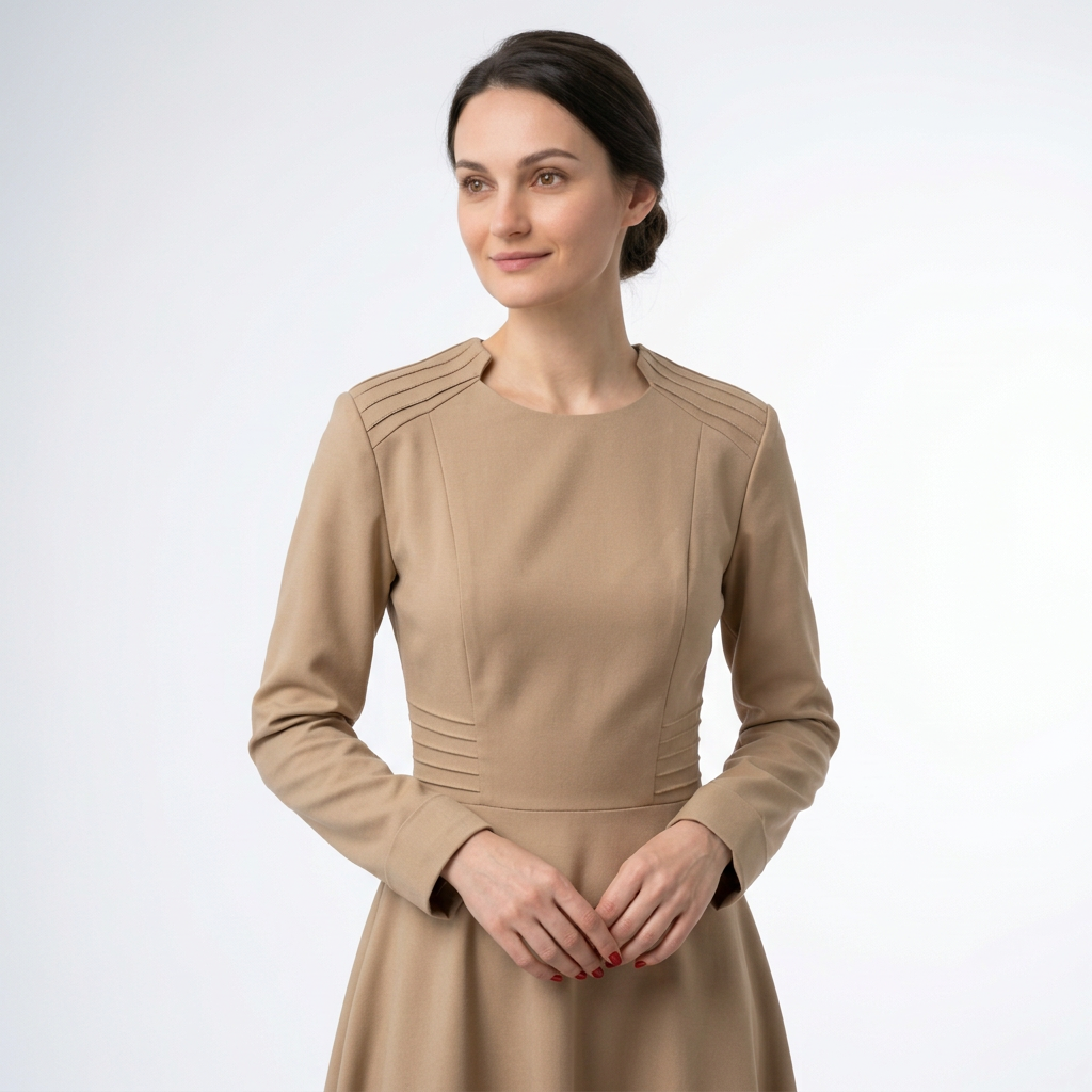 Suknelė "VINCA" (beige) - Image 5